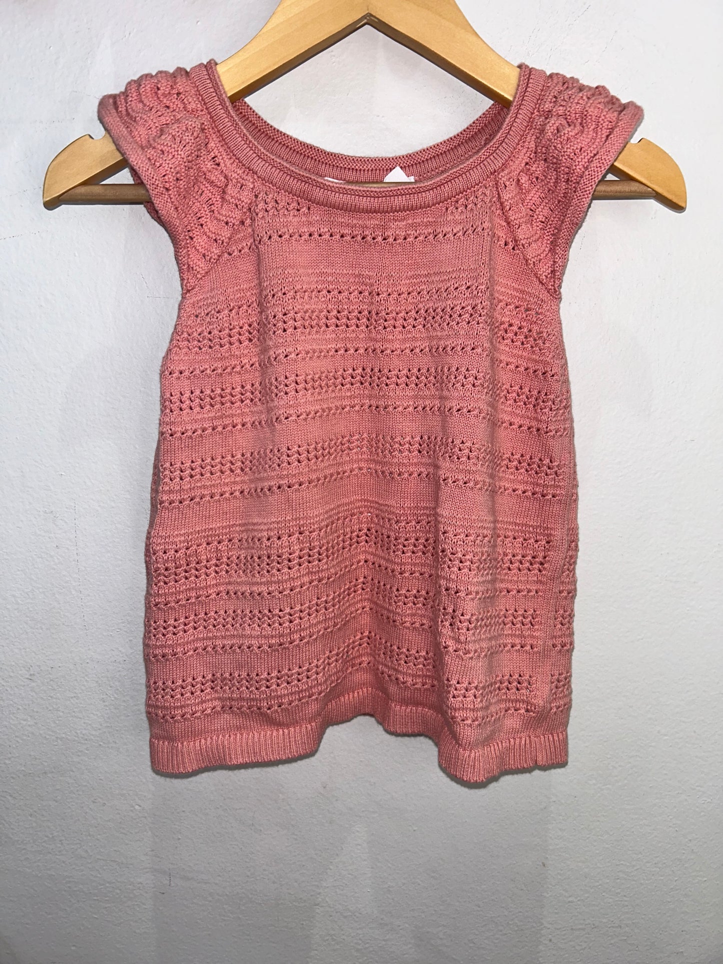 Rose knit cap sleeve tee 8y