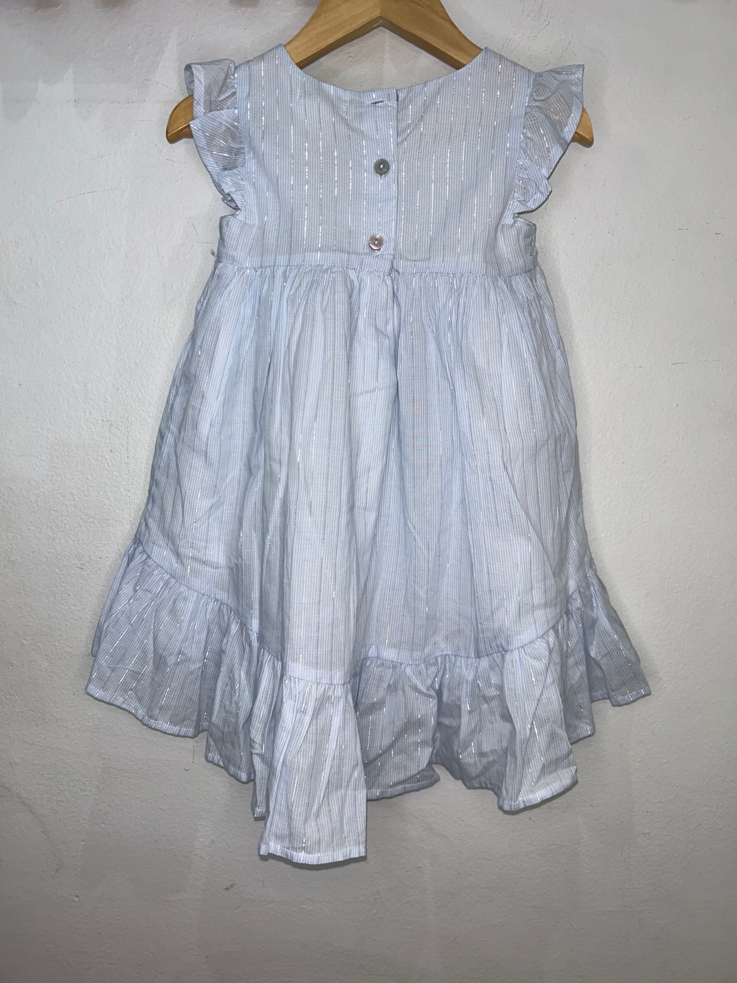 Blue and silver dress 24m