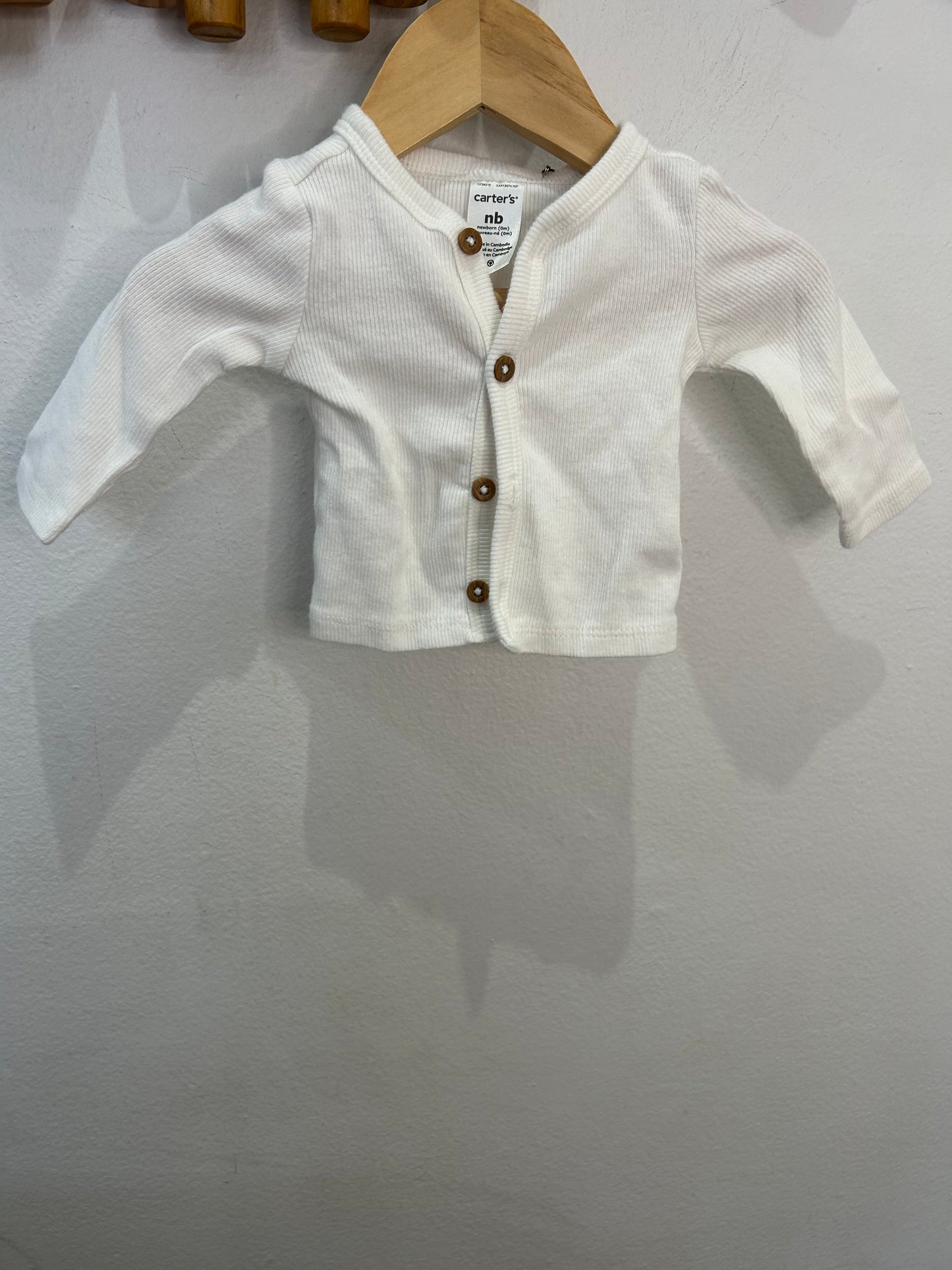 White ribbed set newborn