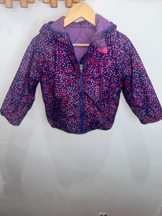 The North Face reversible purple jacket 5-6y