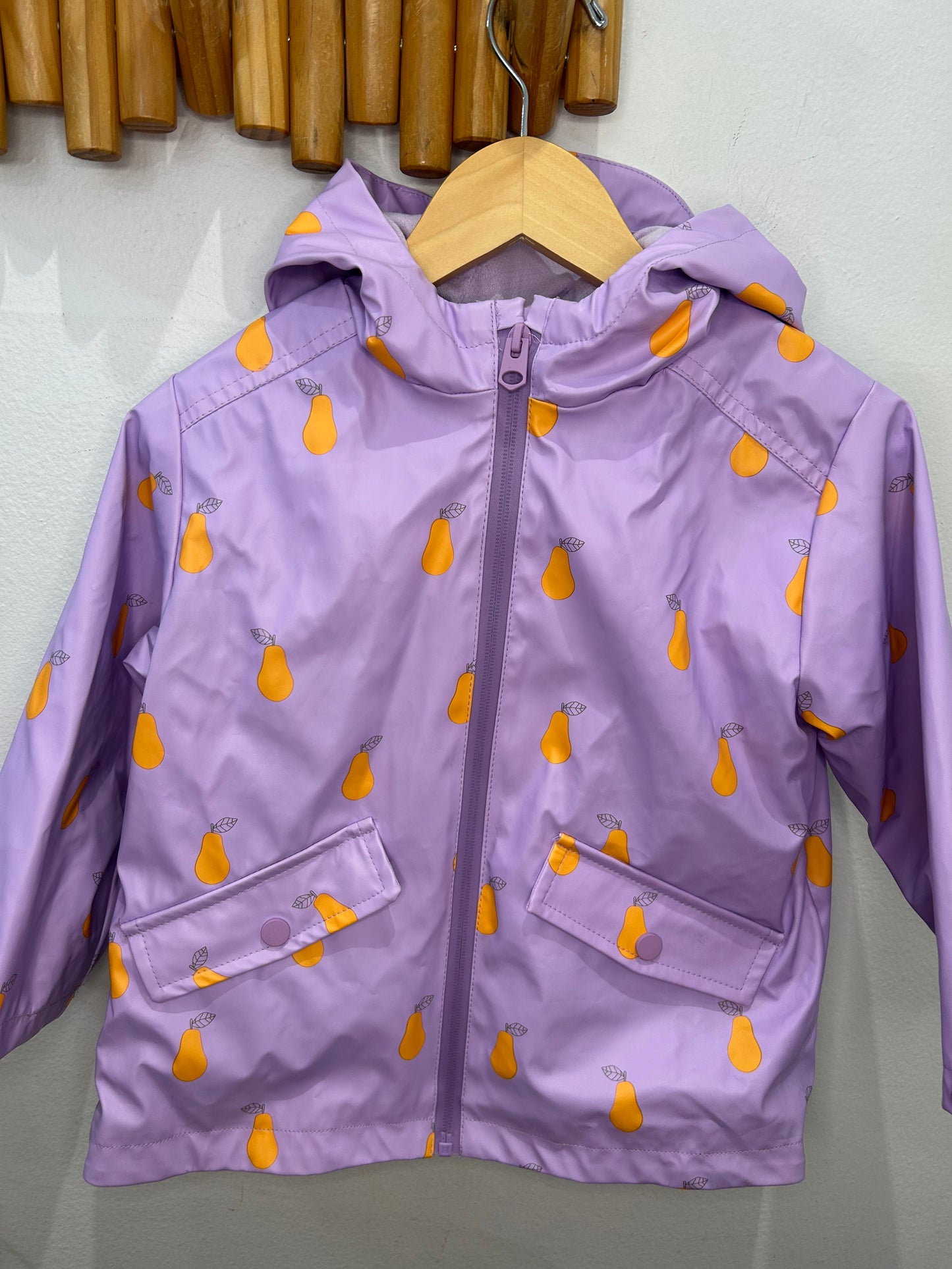 Pears purple rain jacket 3-4y
