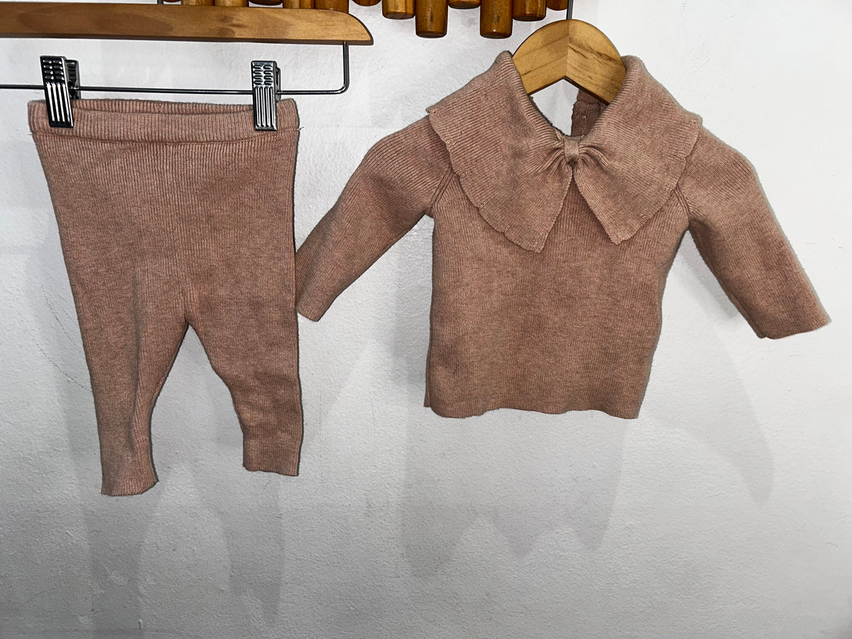 Pink sweater set 1-2m