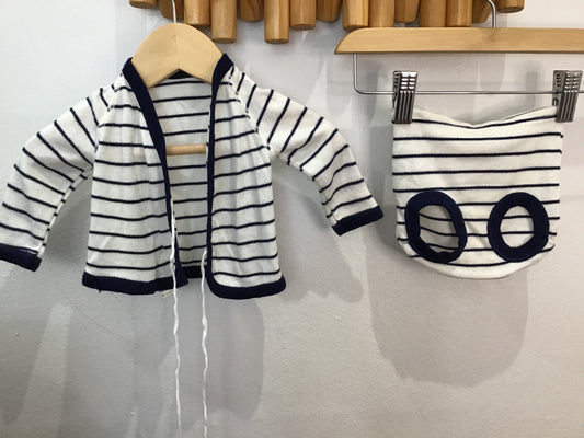 Blue stripe preemie set