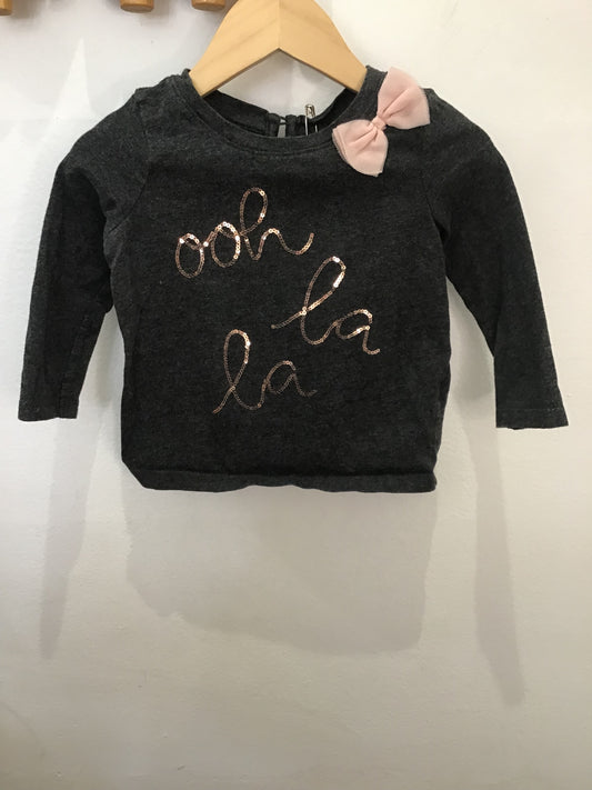 Ooh lala longsleeve 12-18m