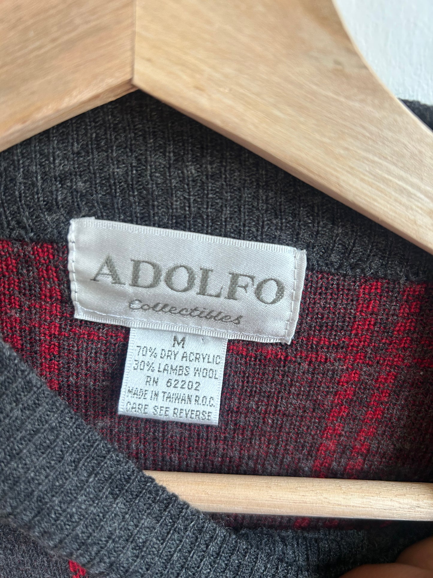 Red wool-mix sweater M