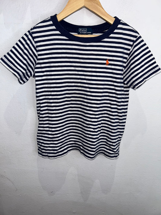 Blue stripe polo tee 4y