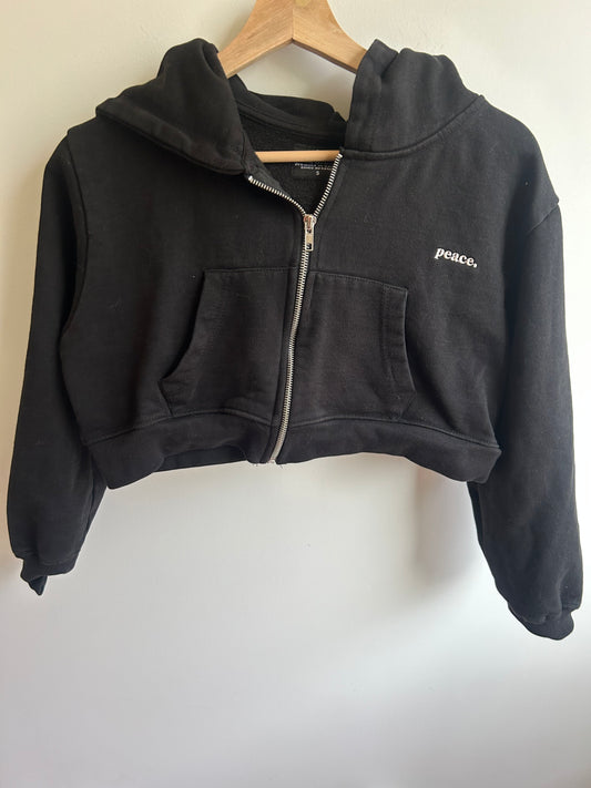 Cropped black sweatshirt S