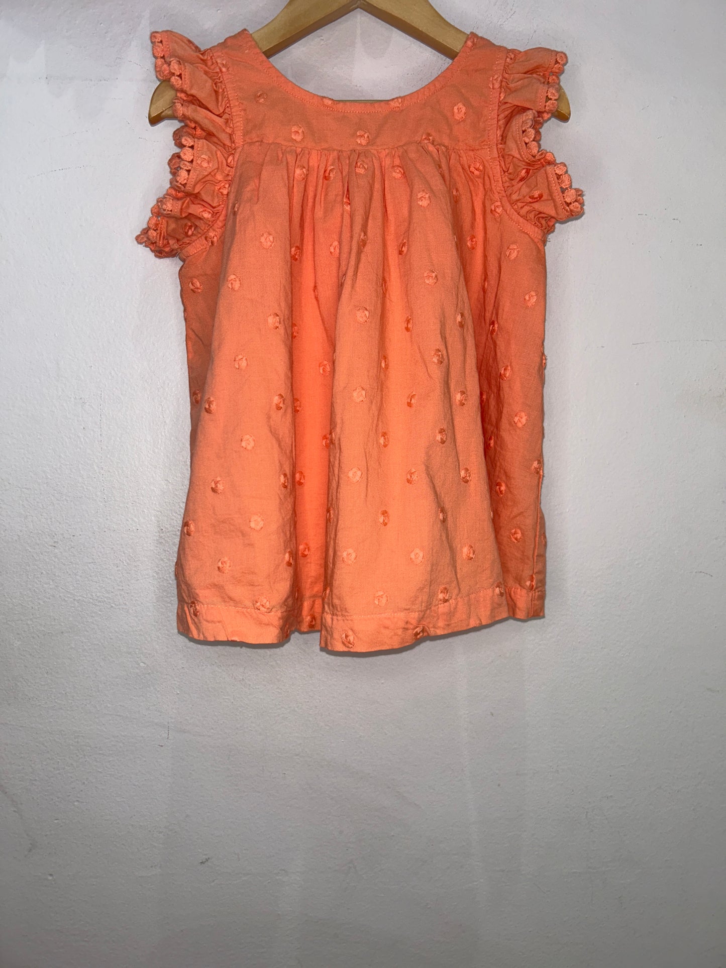 Peach poms blouse 5-6y