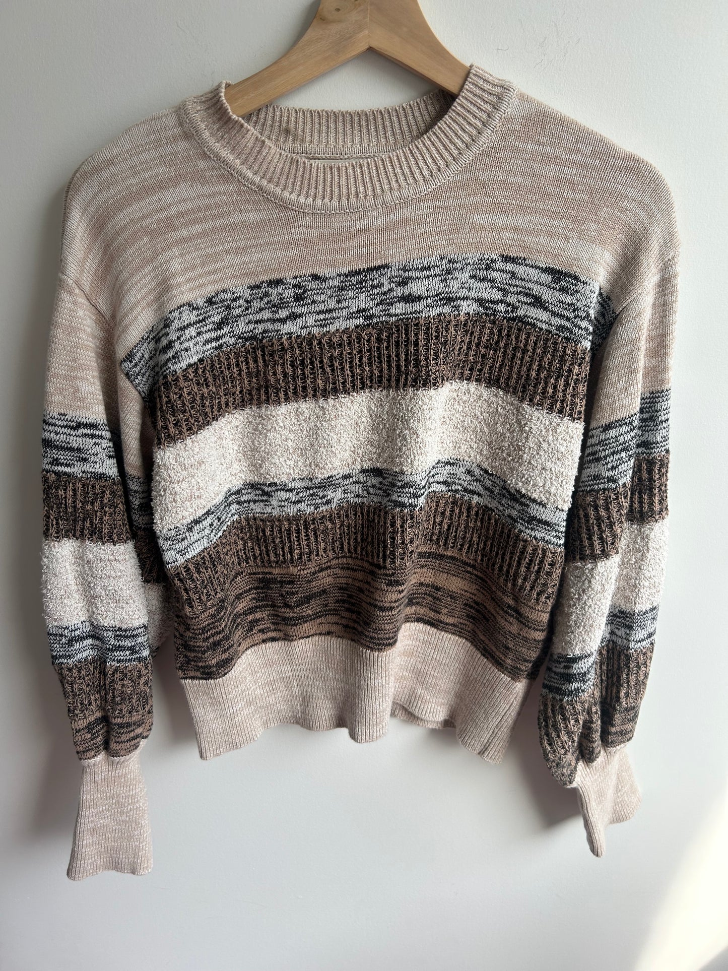 Brown textured sweater S/M
