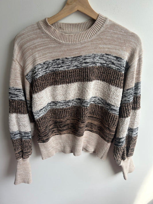 Brown textured sweater S/M