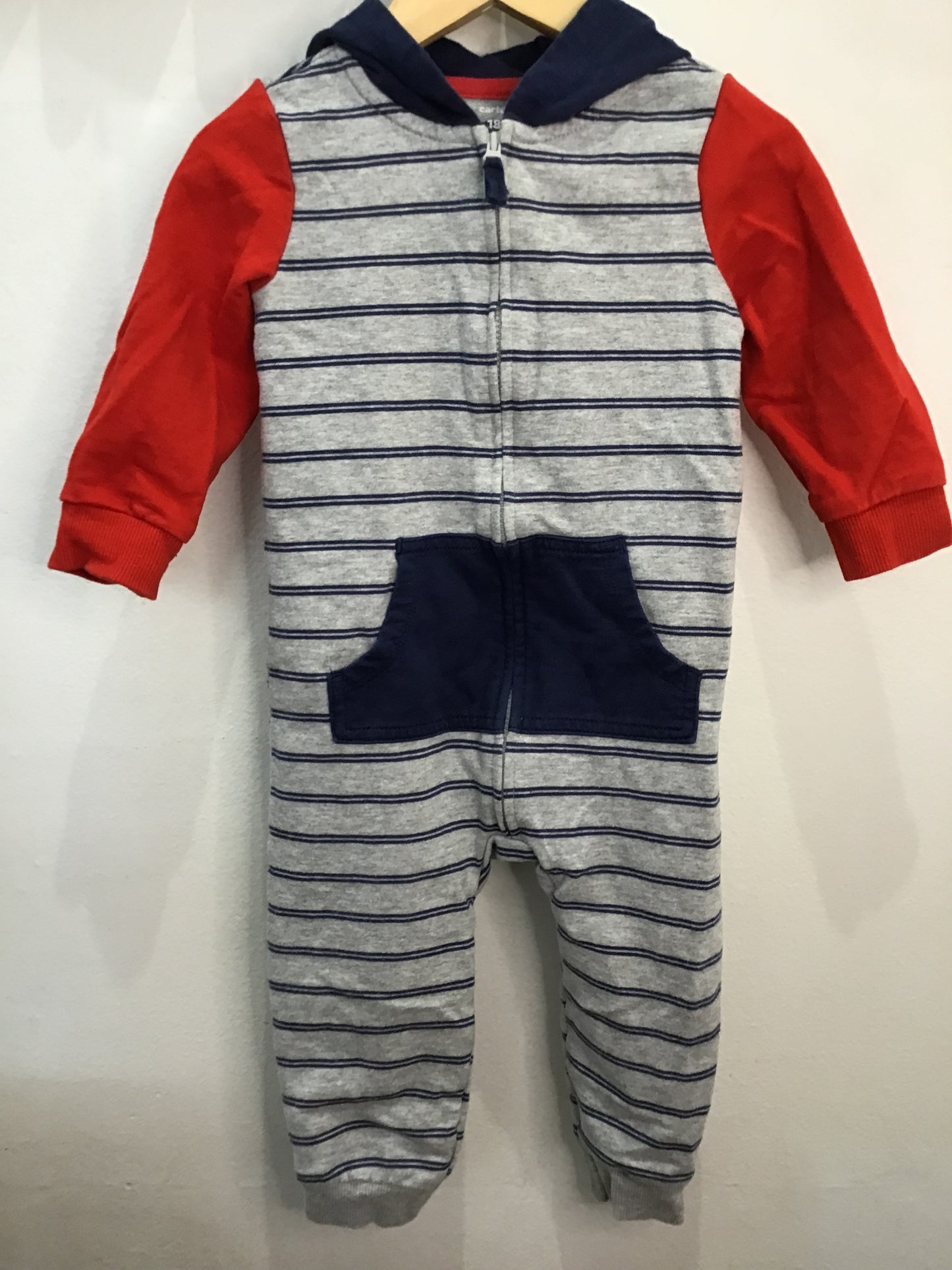 Sweatshirt romper striped 12-18m