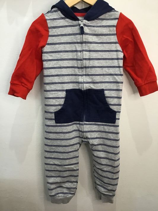 Sweatshirt romper striped 12-18m