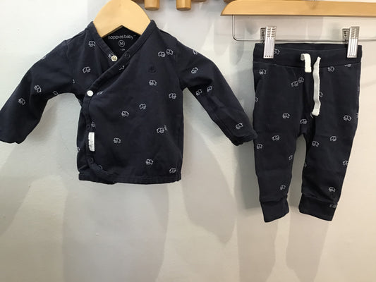 Noppies elephants outfit set 1-2m
