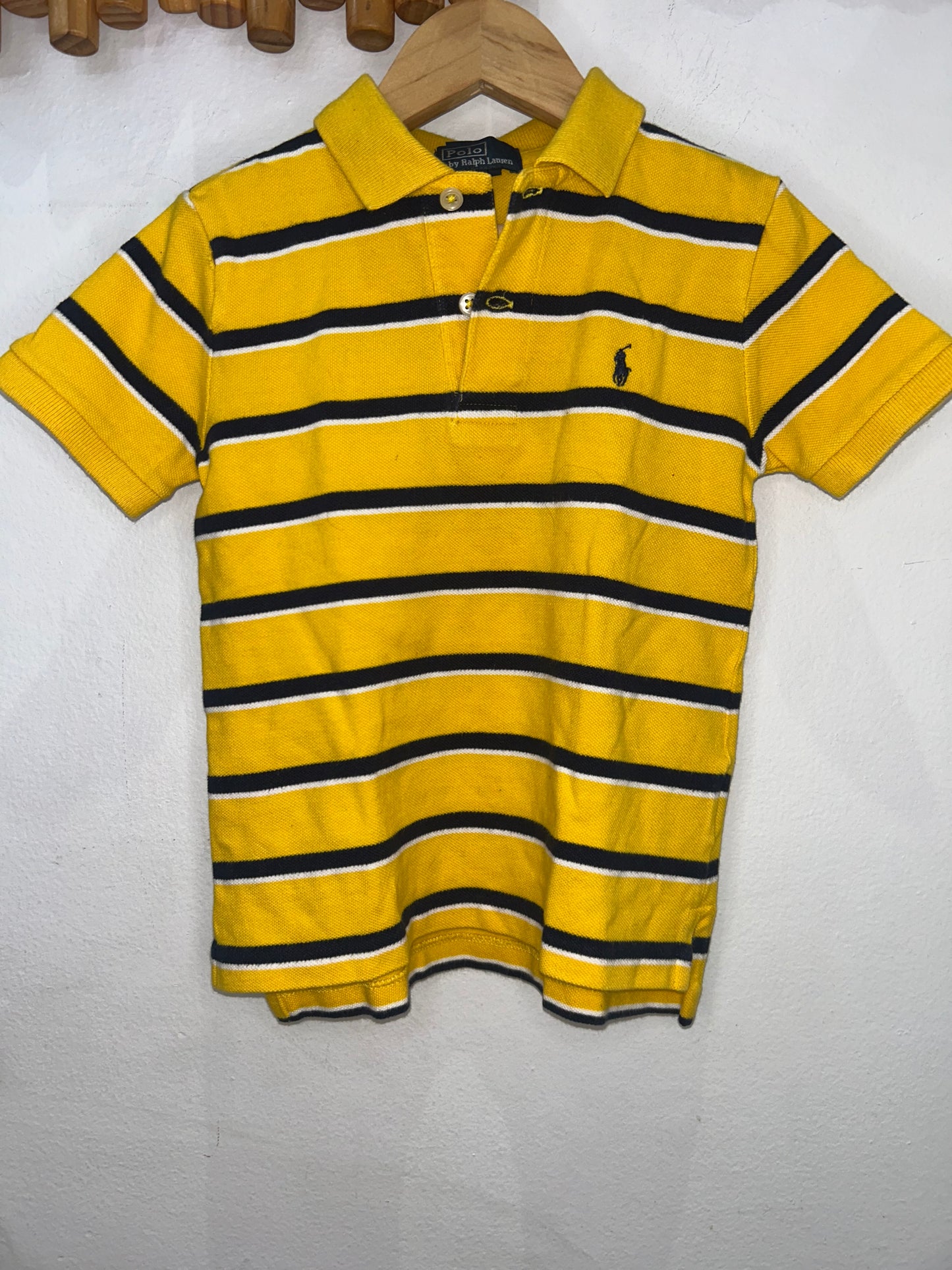 Yellow stripes polo 5y