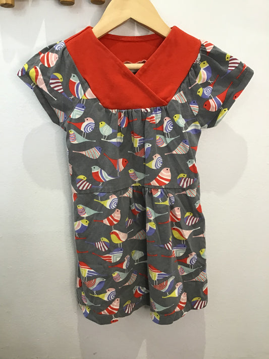 Funky birds dress 4y