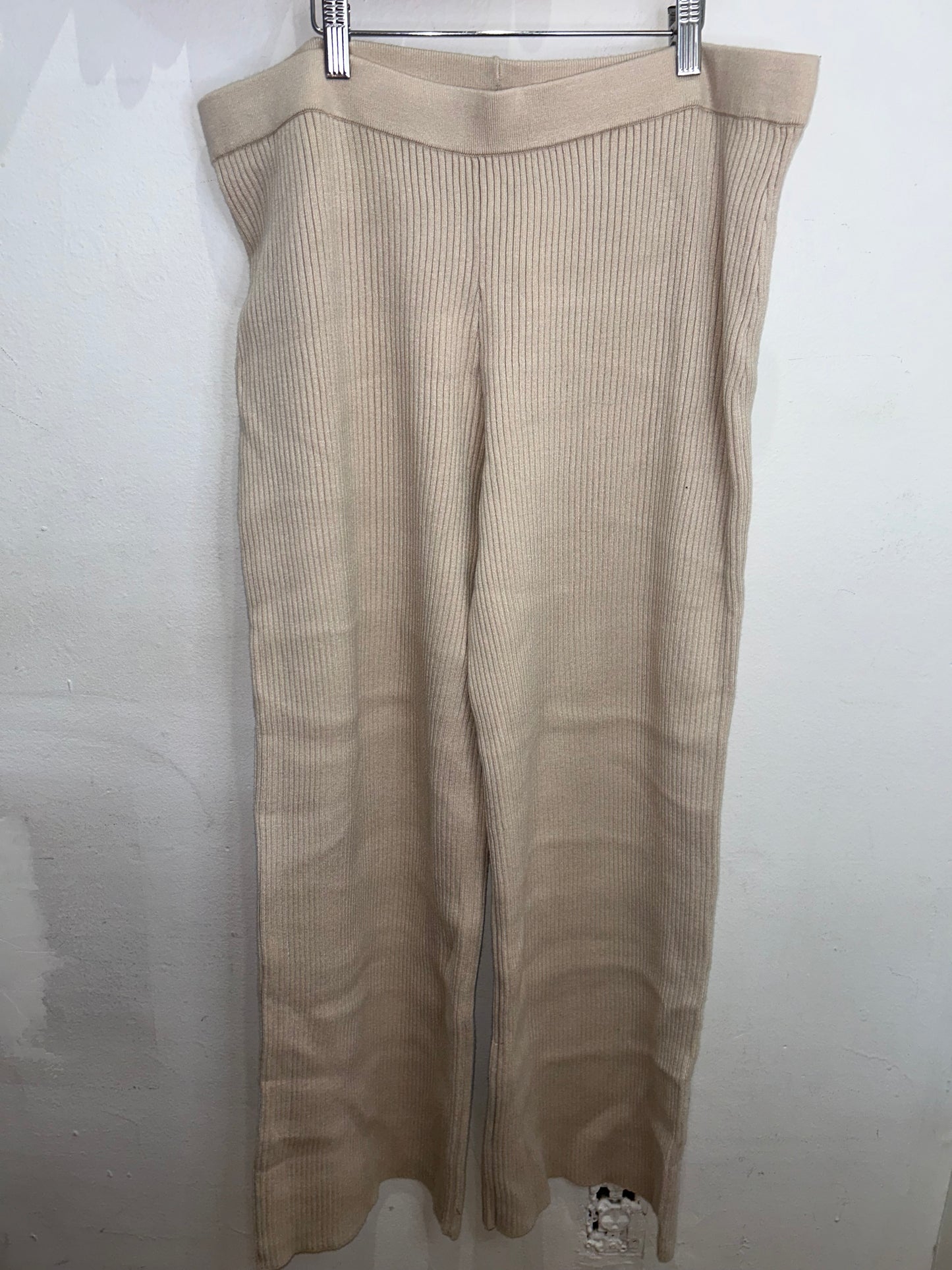 Beige ribbed pants -adult XL NEW