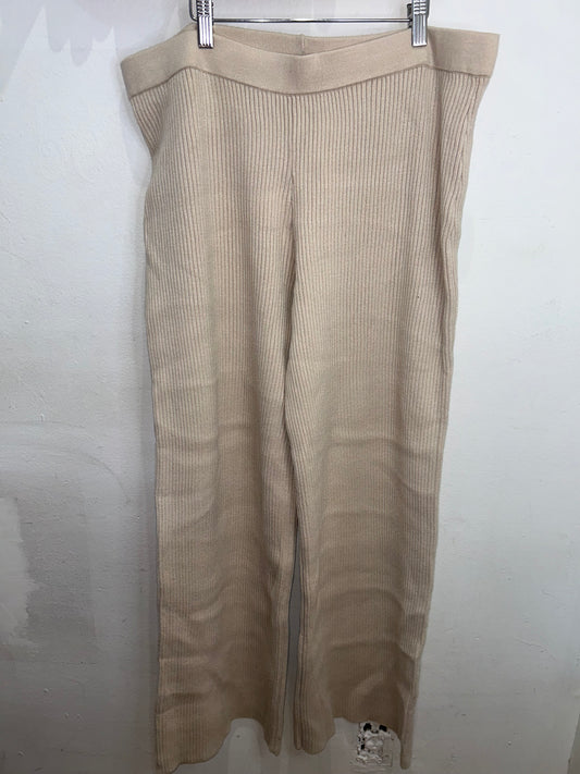 Beige ribbed pants -adult XL NEW