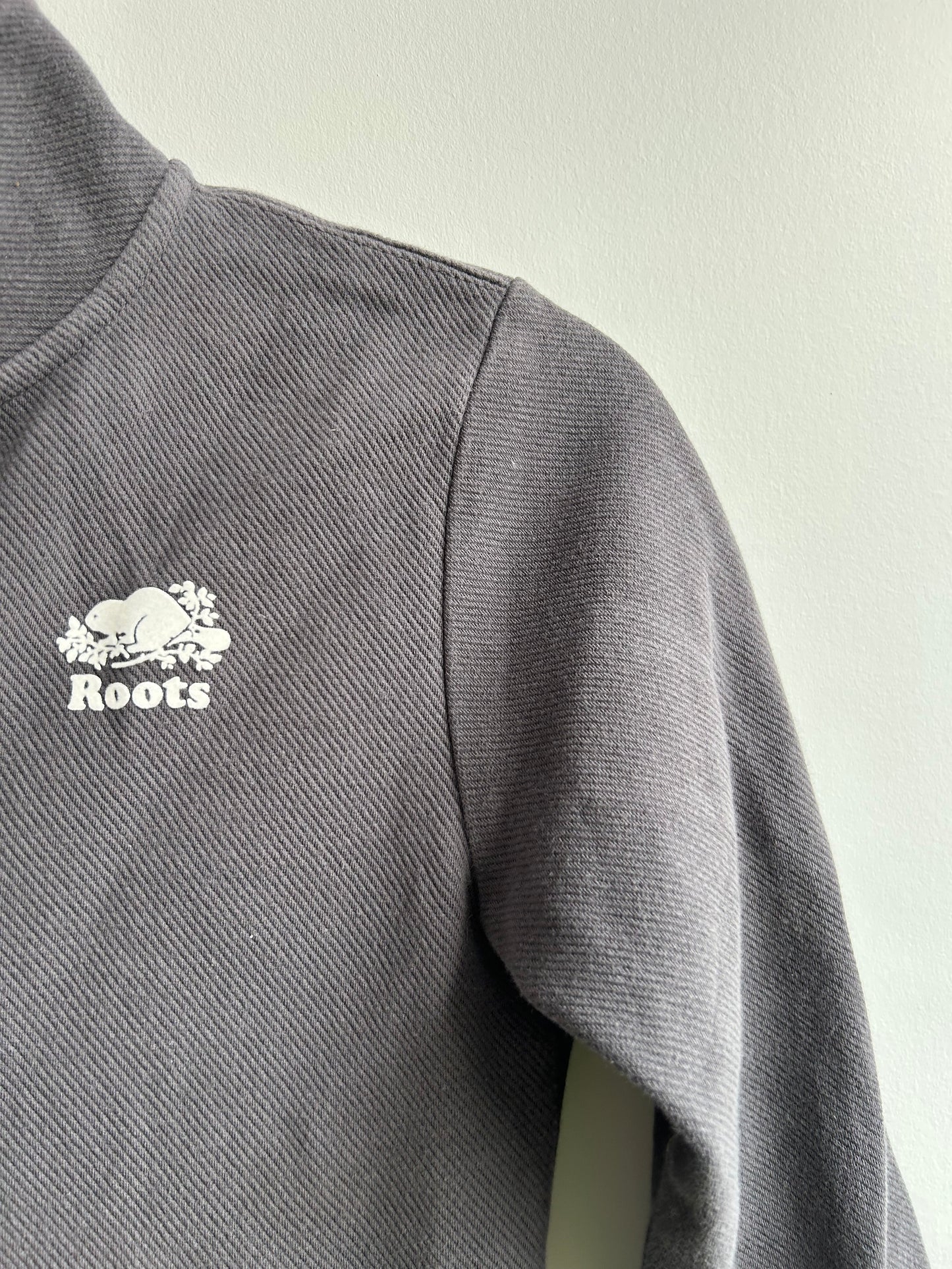 Roots grey zip-up 7-8y