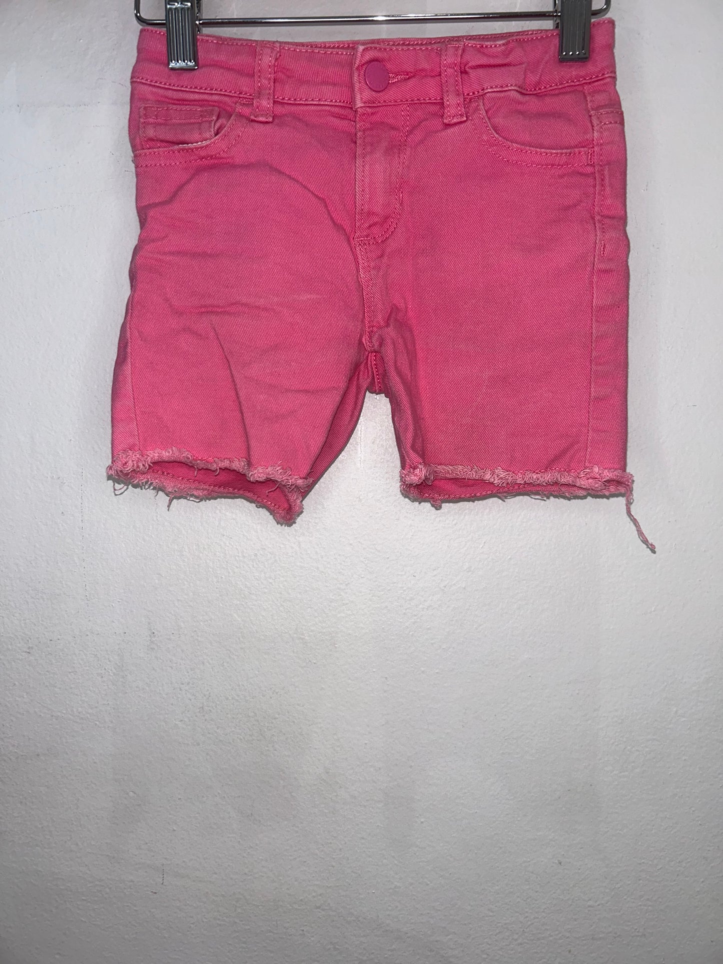 Pink denim shorts 4y