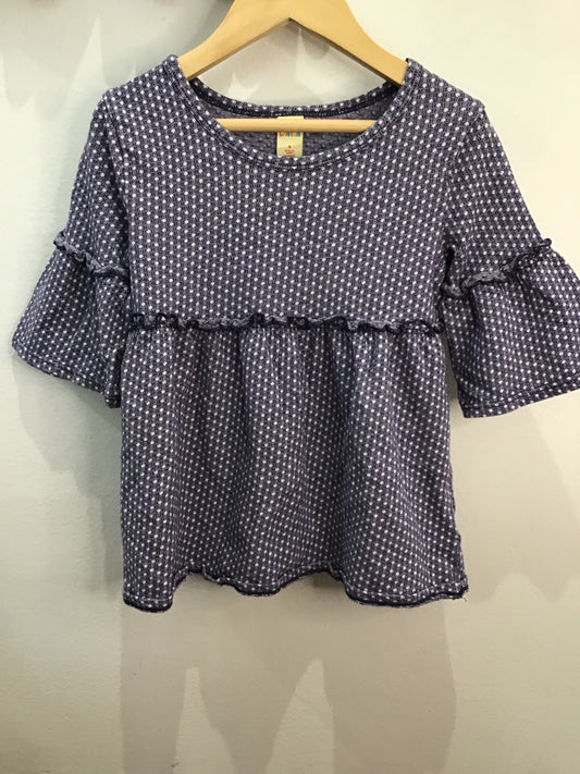 Blouse purple print 5y