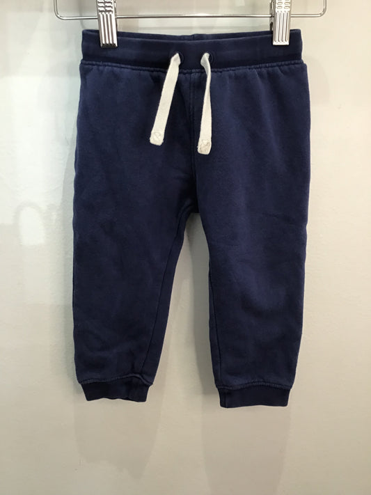 Joggers blue w drawstring 12-18m