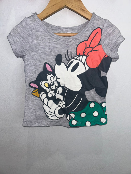 Minnie and Cat tee 2y