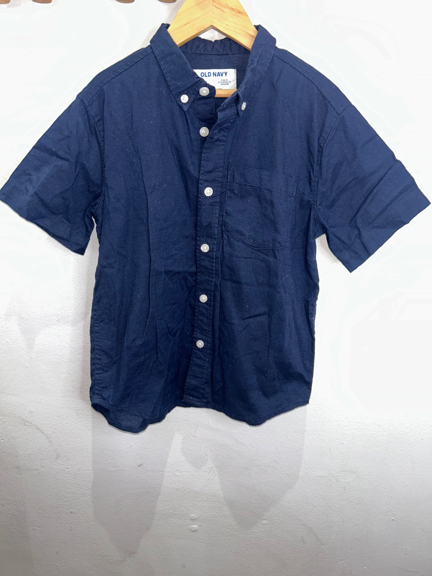 Navy short sleeve shirt 6-7y