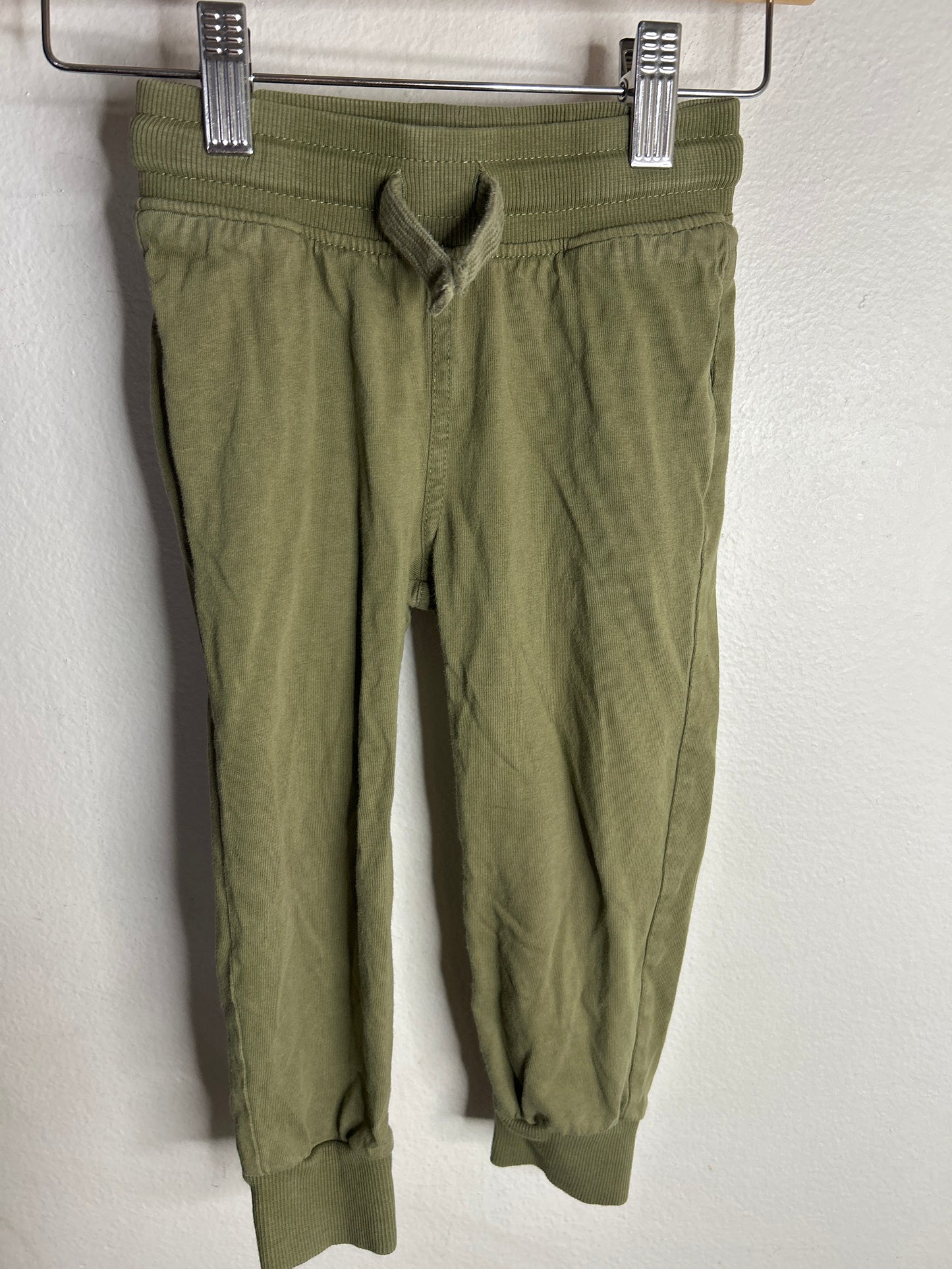 Olive cotton joggers 2-3y