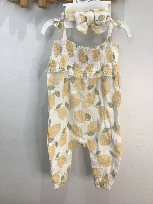 Romper shorty pineapples 12-18m