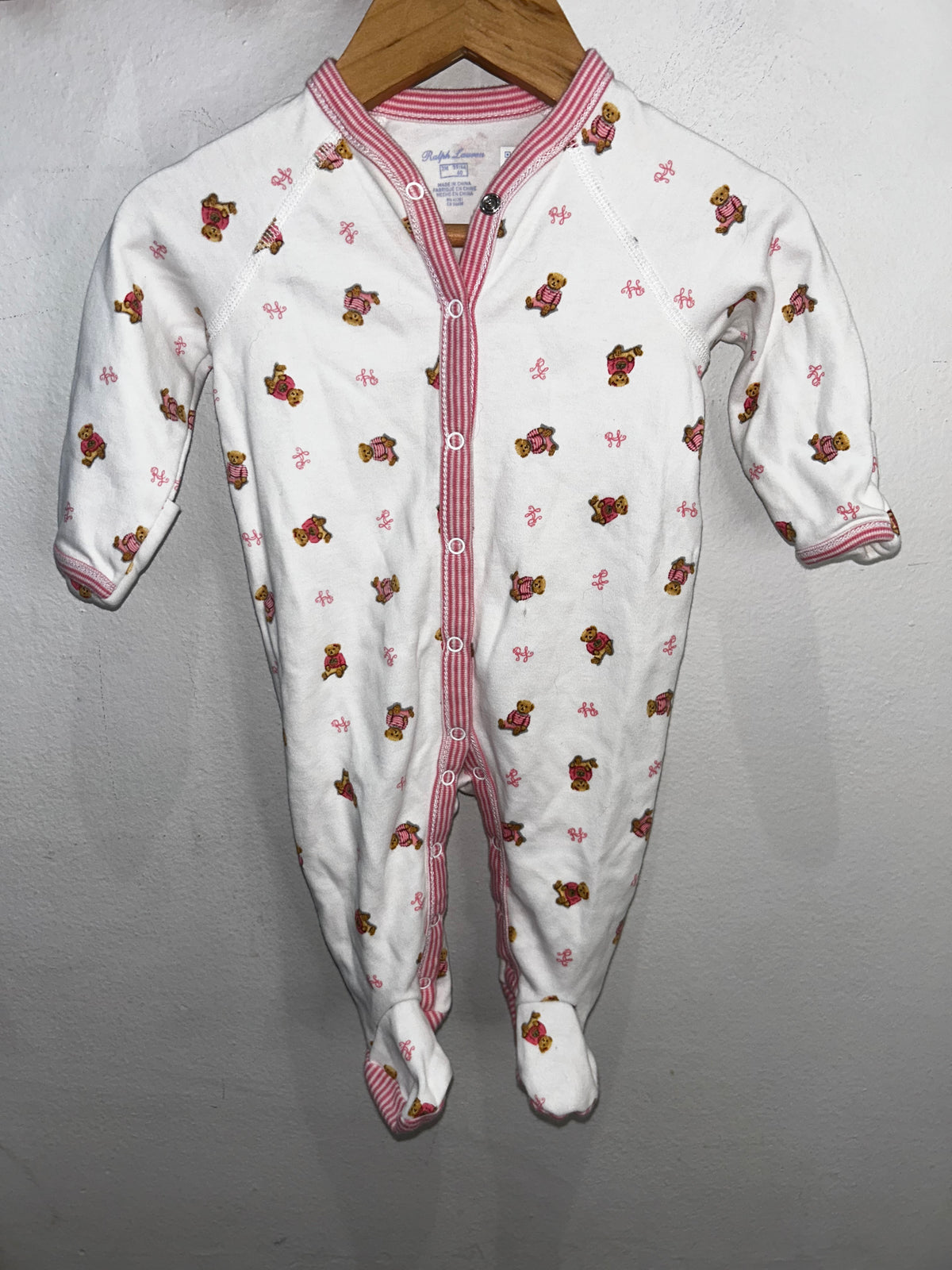 Ralph Lauren bears sleeper 3m