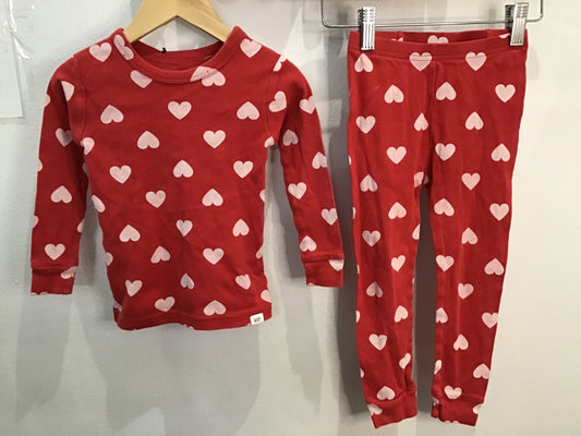Red hearts pyjamas 3y