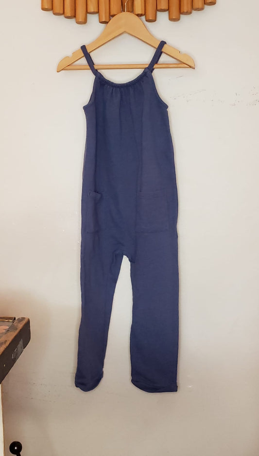 Blue textured romper 3y