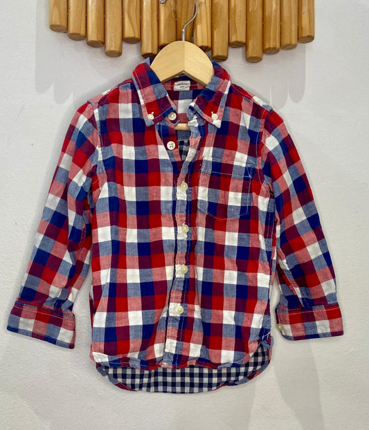 Red checkered shirt 4y