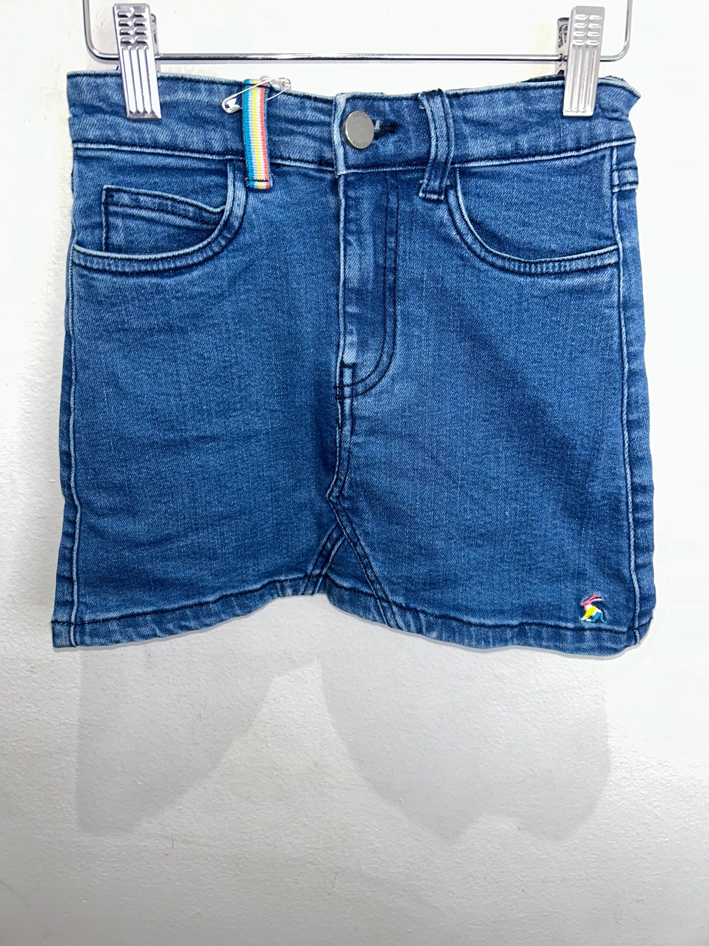 Rainbow detail denim skirt 6y