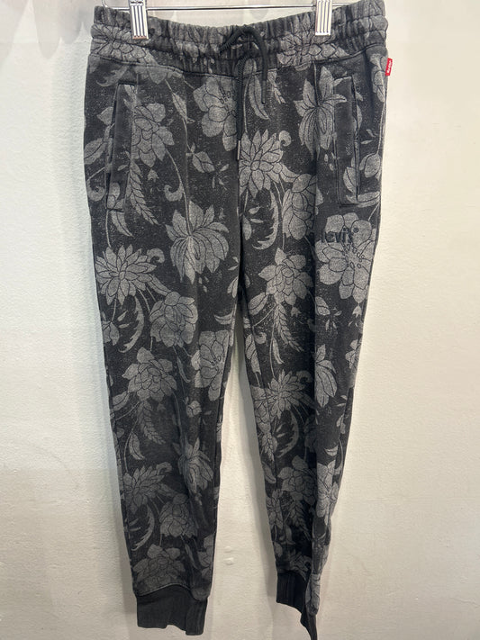 Black floral joggers 10y