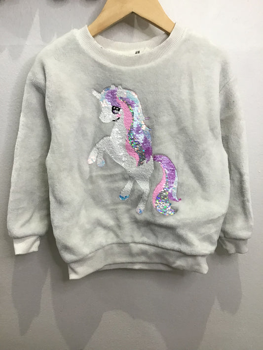 Sparkly unicorn pulloer 3-4y