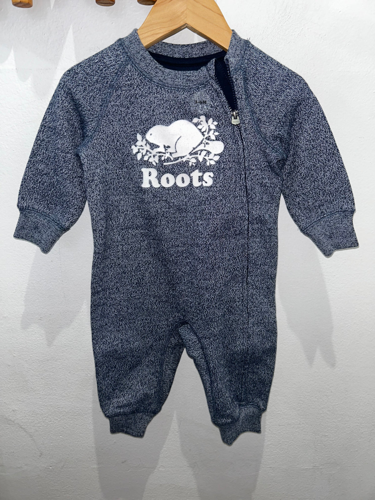 Roots navy romper 3-6m NEW