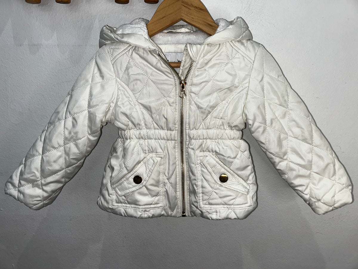 White lightweight puffer 12m