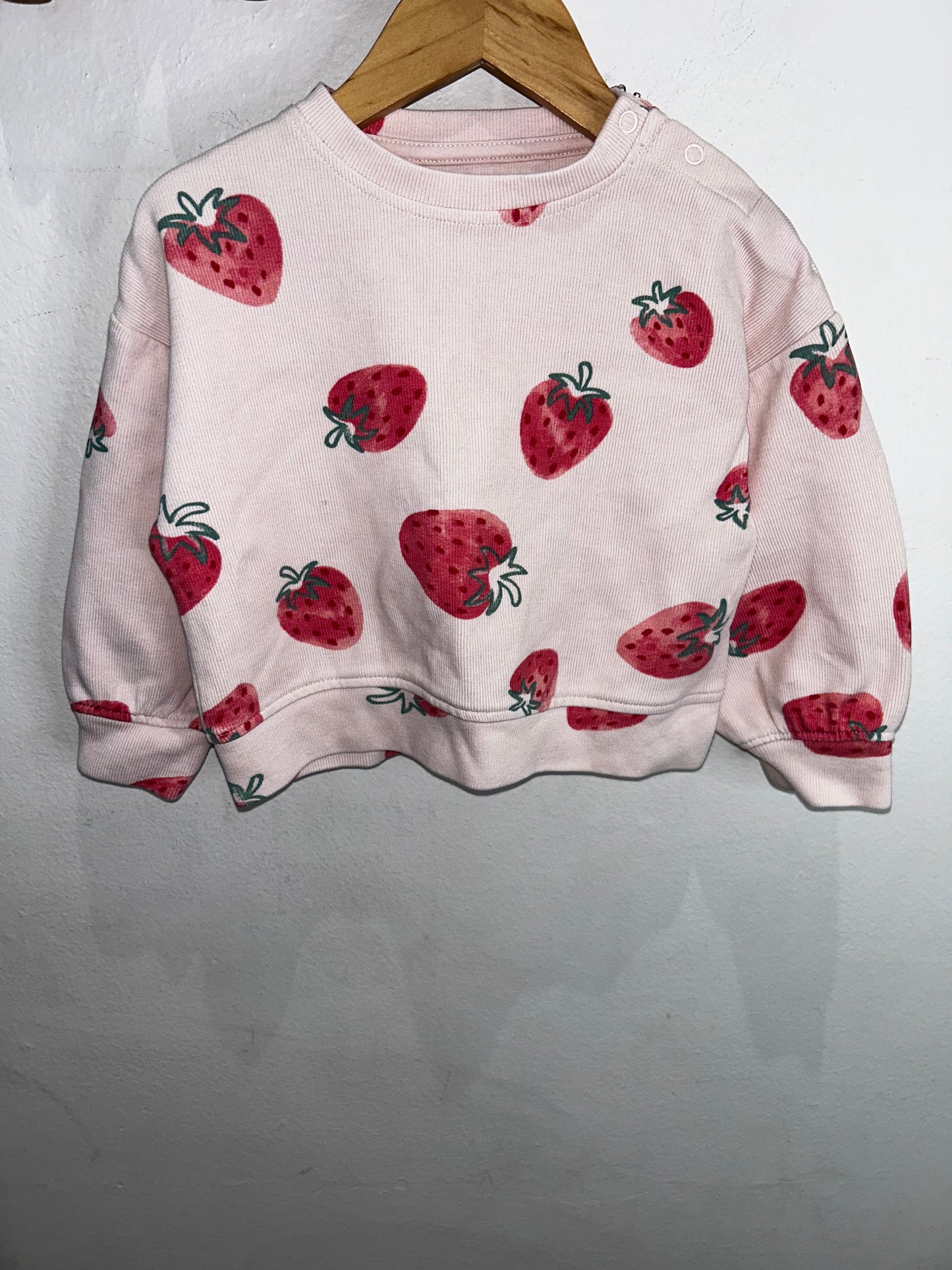 Strawberry boxy pullover 2y (92cm)