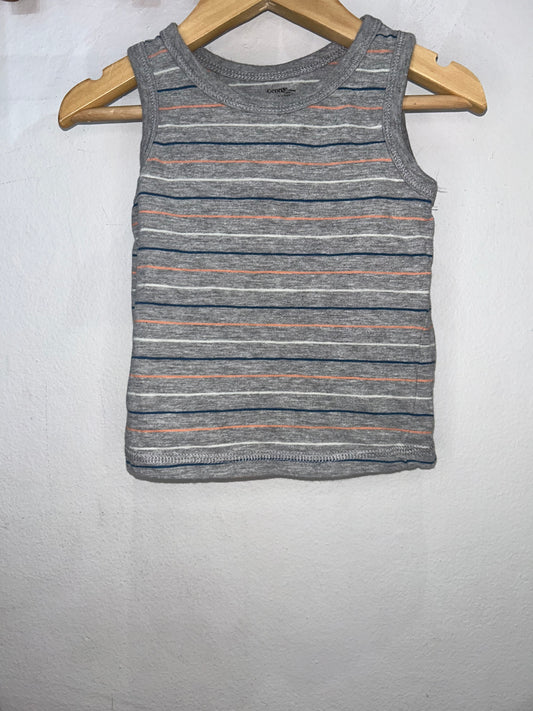 Grey stripes tanktop 12-18m