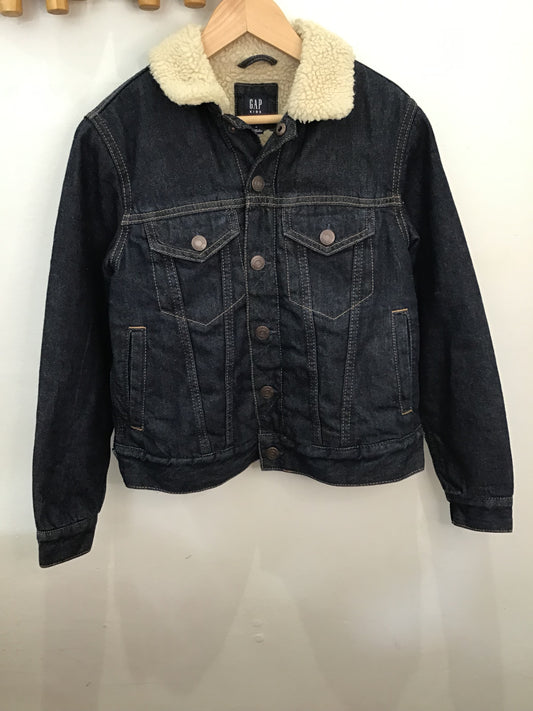 Furry lined jean jacket 8-9y