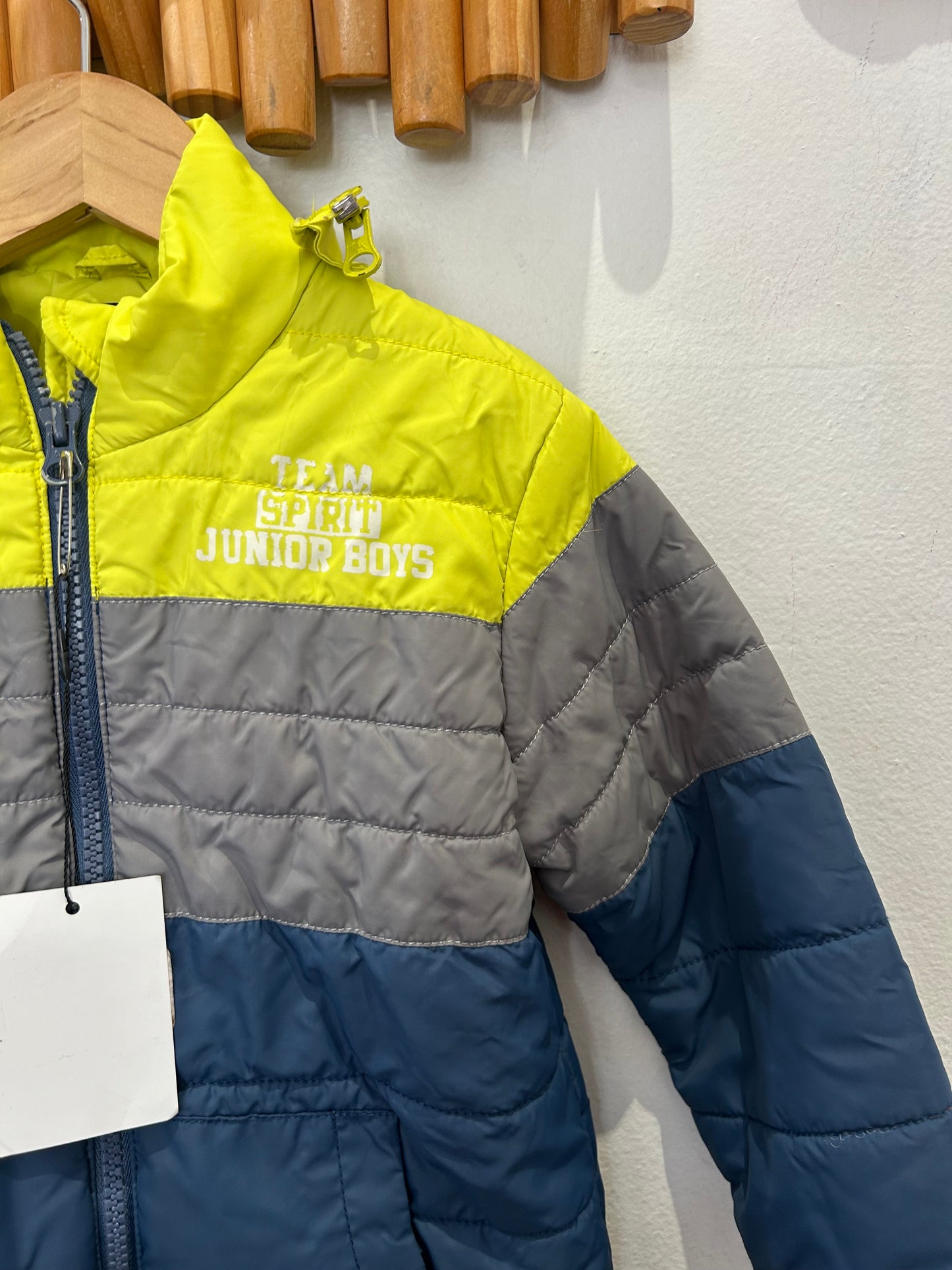 Neon and blue midweight jacket 3-4y