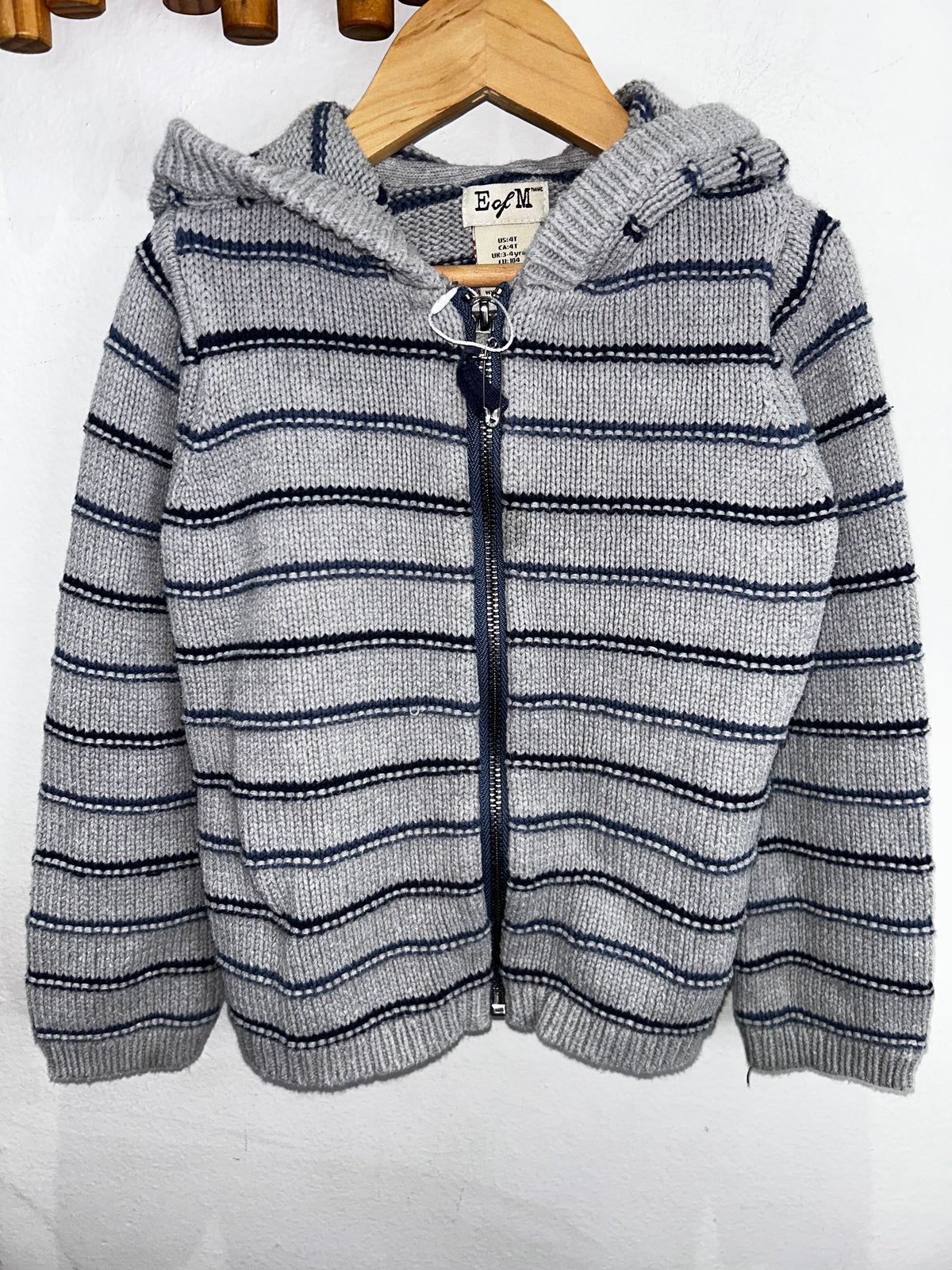 Grey knit sweatshirt 4y