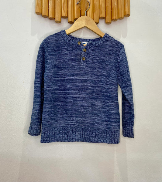 Blue henley sweater 4y