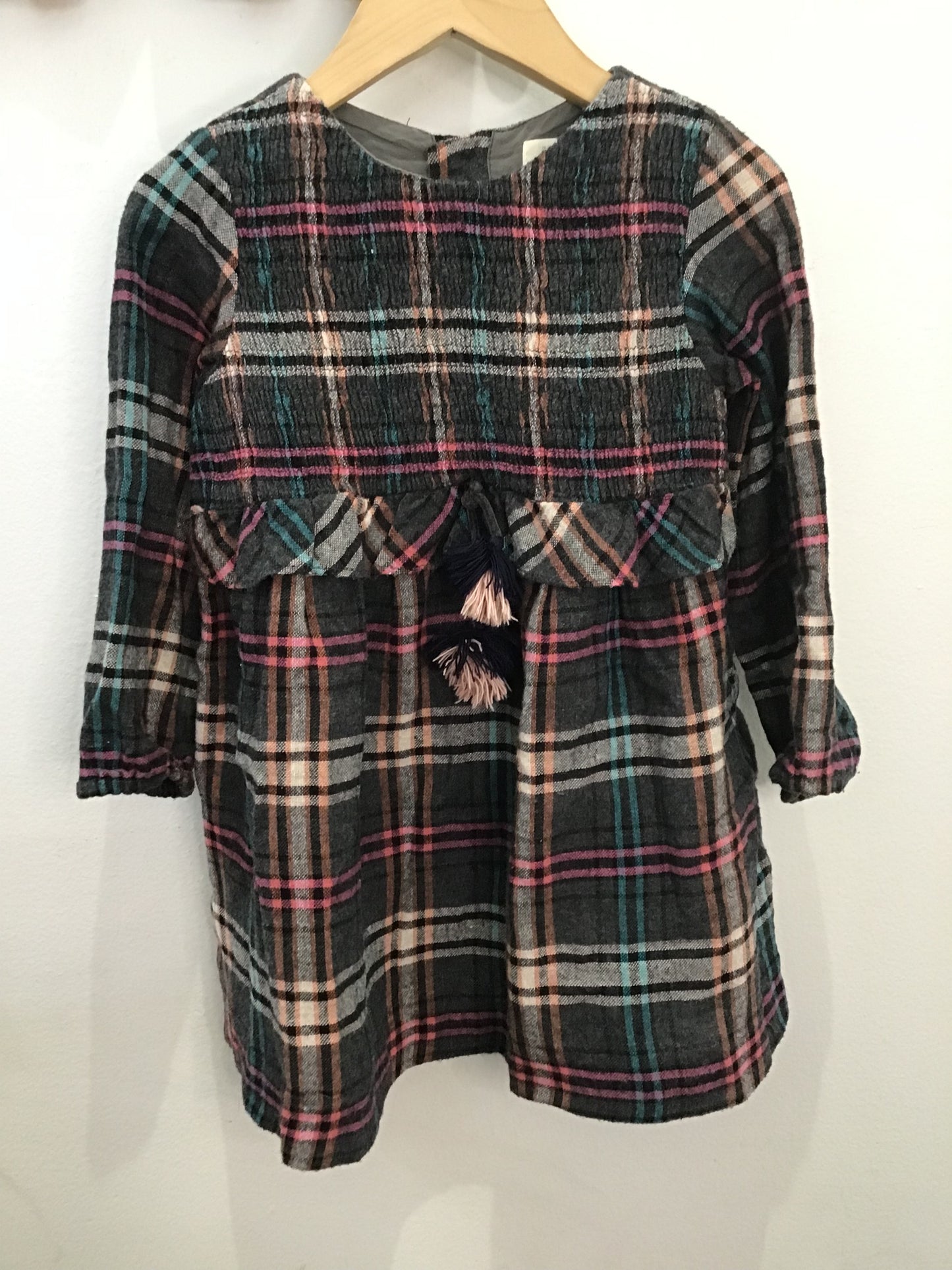 Checkered flannel dress 3-4y