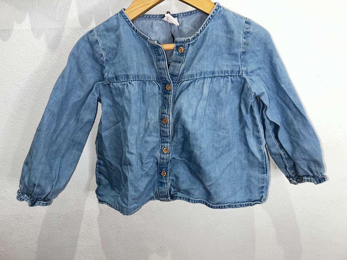 Chambray blouse 12-18m