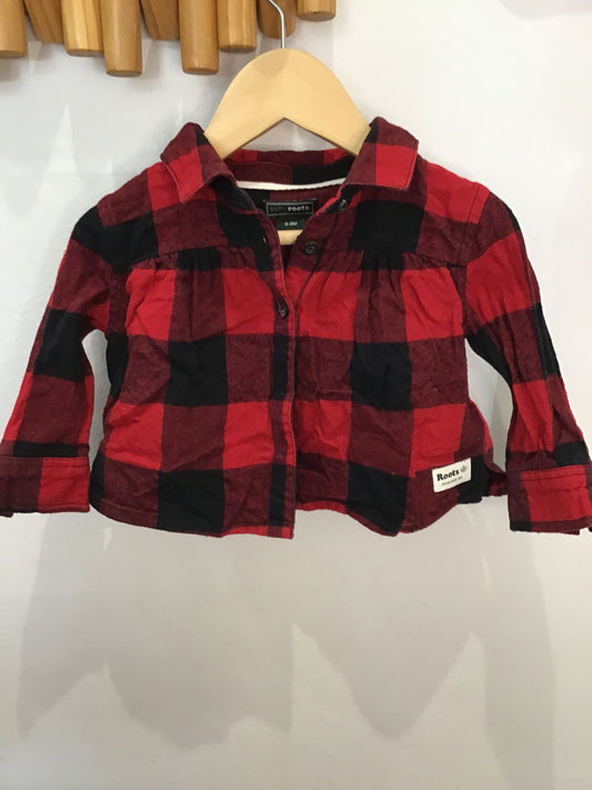Buffalo plaid shirt 0-3m
