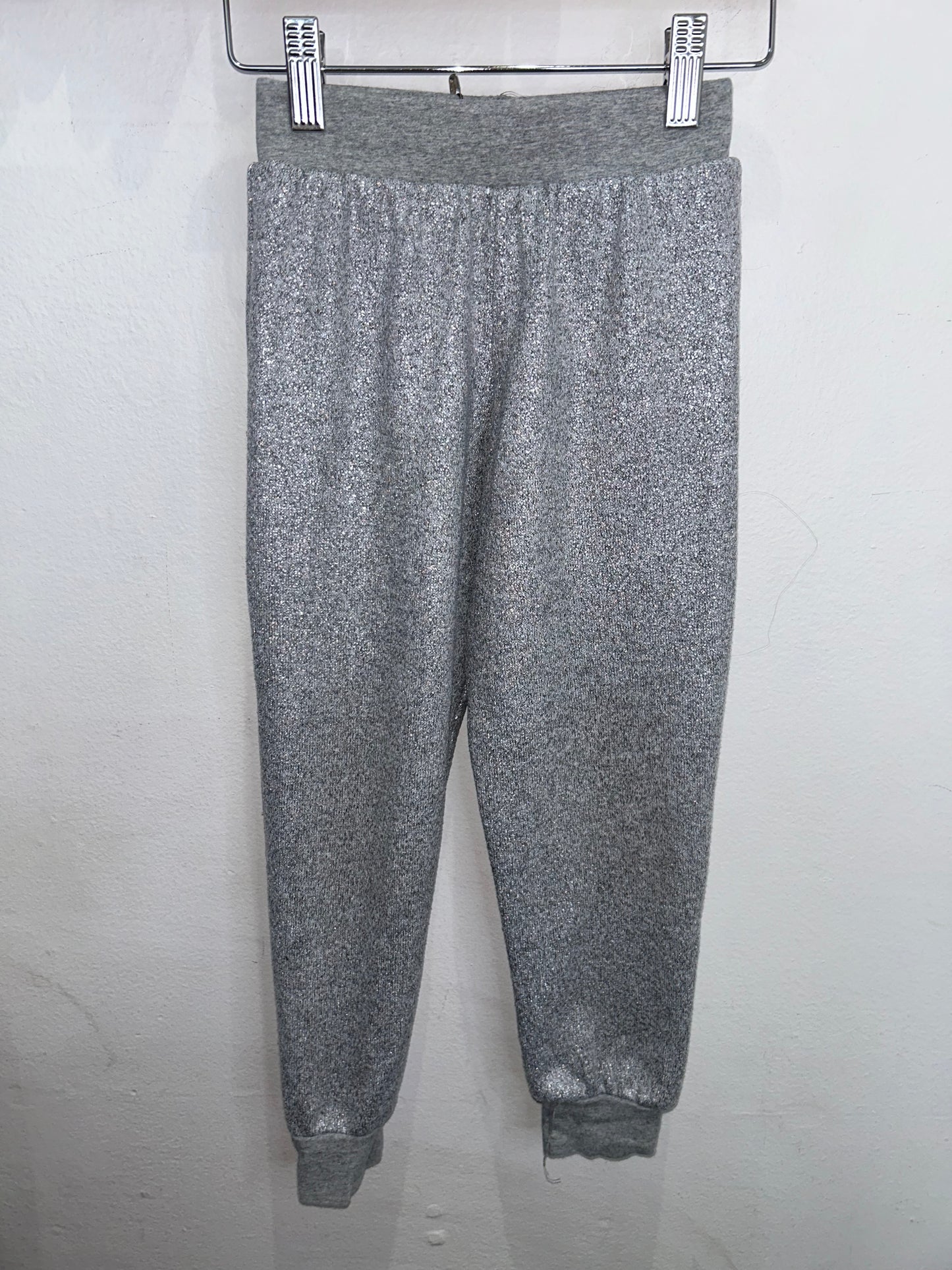 Grey knit sparkly joggers 6-7y