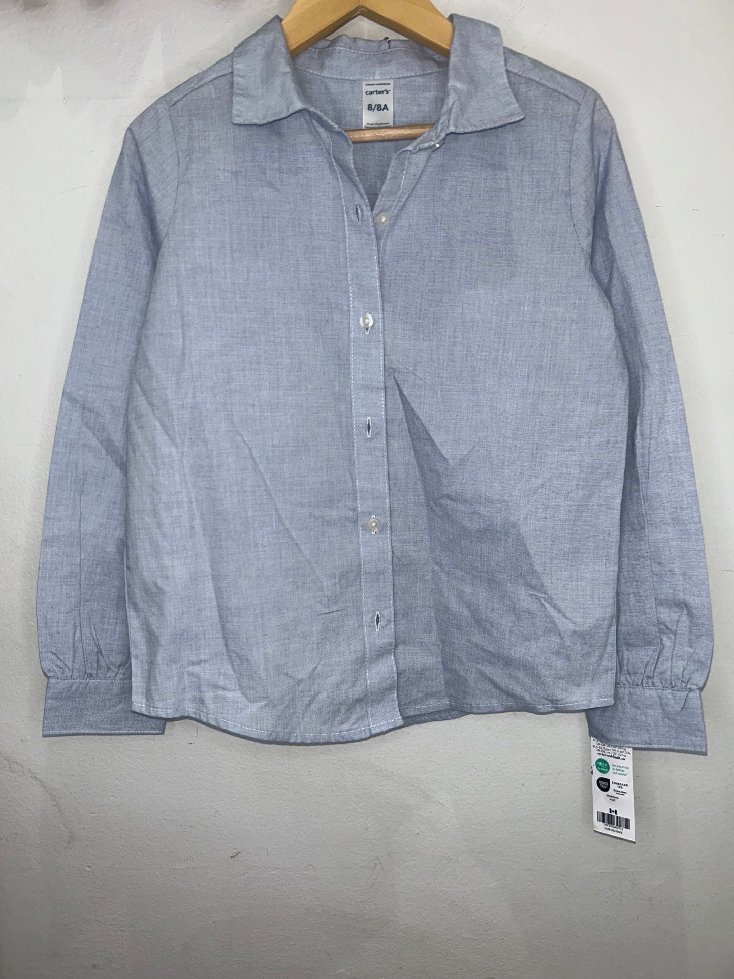 Light blue dress shirt 8y NEW