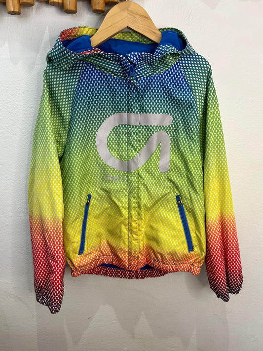 Colourful print rain jacket 6-7y